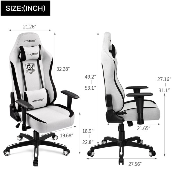 GTPLAYER GTRACING Fabric Gaming Chair & Reviews Wayfair Canada